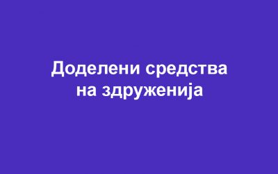 Евиденција за доделени средства на здруженија во областа на културата за 2021 година